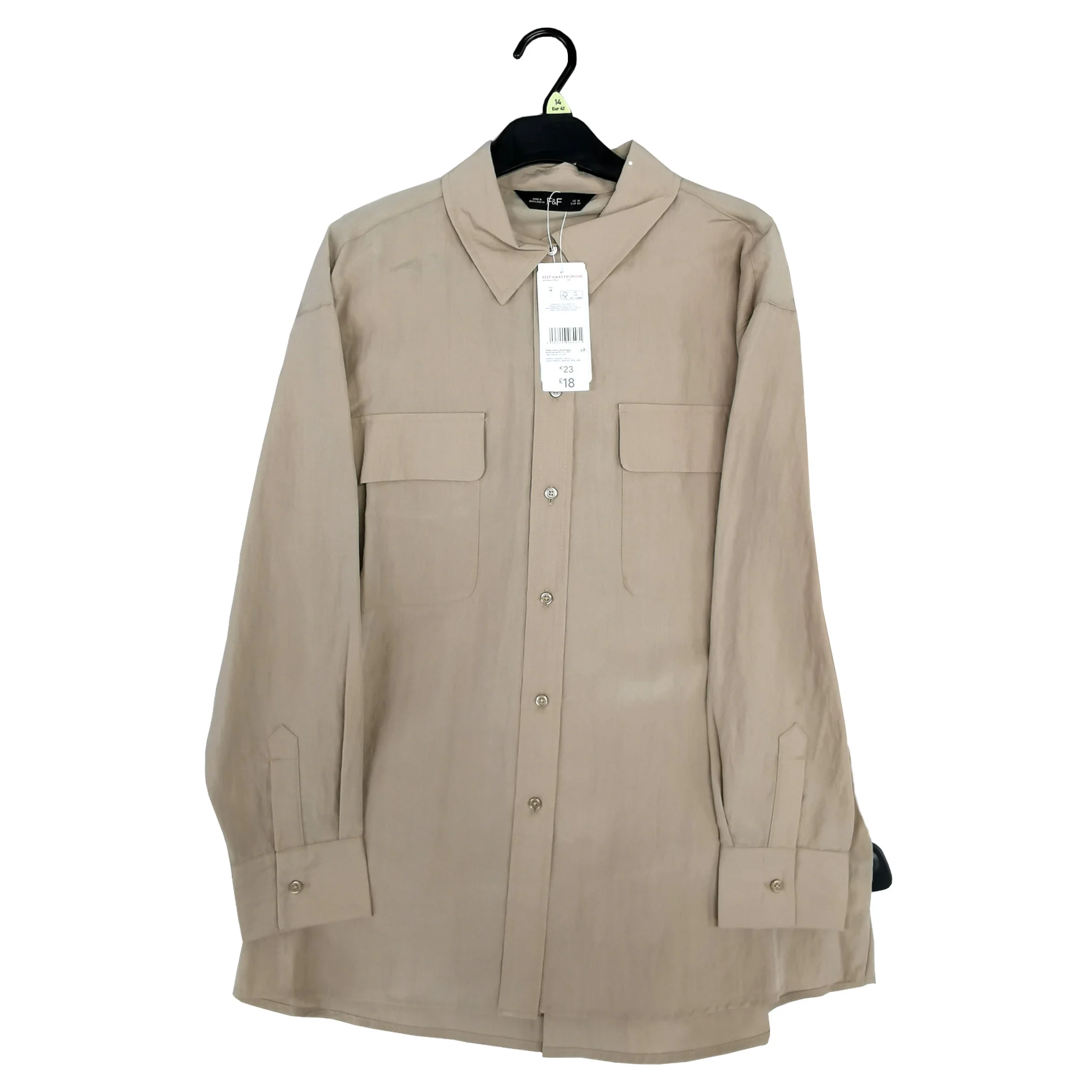 Women’s Cream Utility Shirt | Lyocell Blend - Image 3